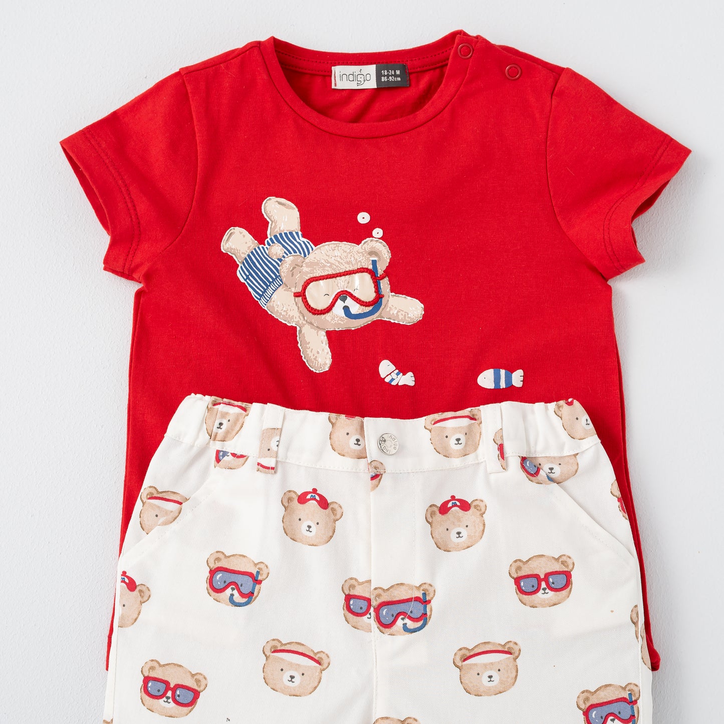 DIVING TEDDY T-SHIRT WITH SHORTS