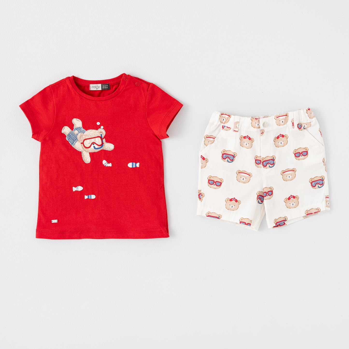 DIVING TEDDY T-SHIRT WITH SHORTS