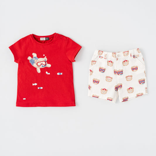 DIVING TEDDY T-SHIRT WITH SHORTS